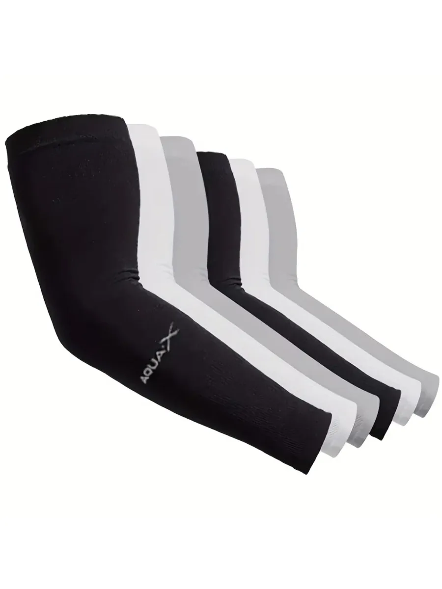 AliExpress NONE 3pcs Unisex Ice Silk Arm Sleeves for Summer Sun Protection Outdoor Cycling UV Protection Cooling Men's Women's Gloves