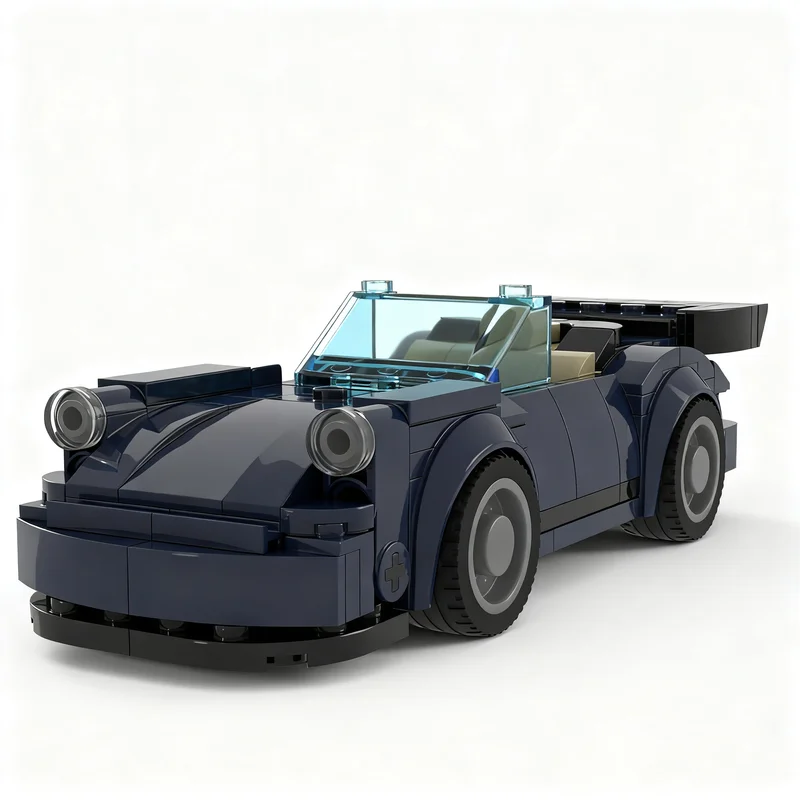212pcs MOC City Champions Singer 911 Convertible Model Christmas Gift Decorative Collection For Enthusiasts DIY