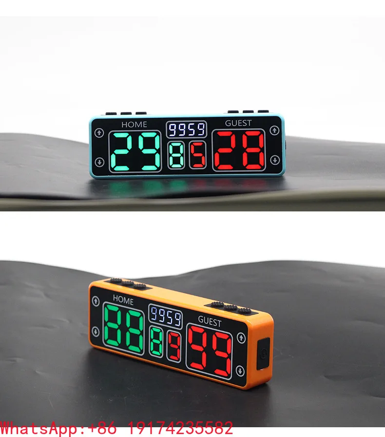 V30 Portable 10-digit Scoreboard Party Game Home Guest LED Electronic Scoreboard for Various Event Ball Match Score Keeper