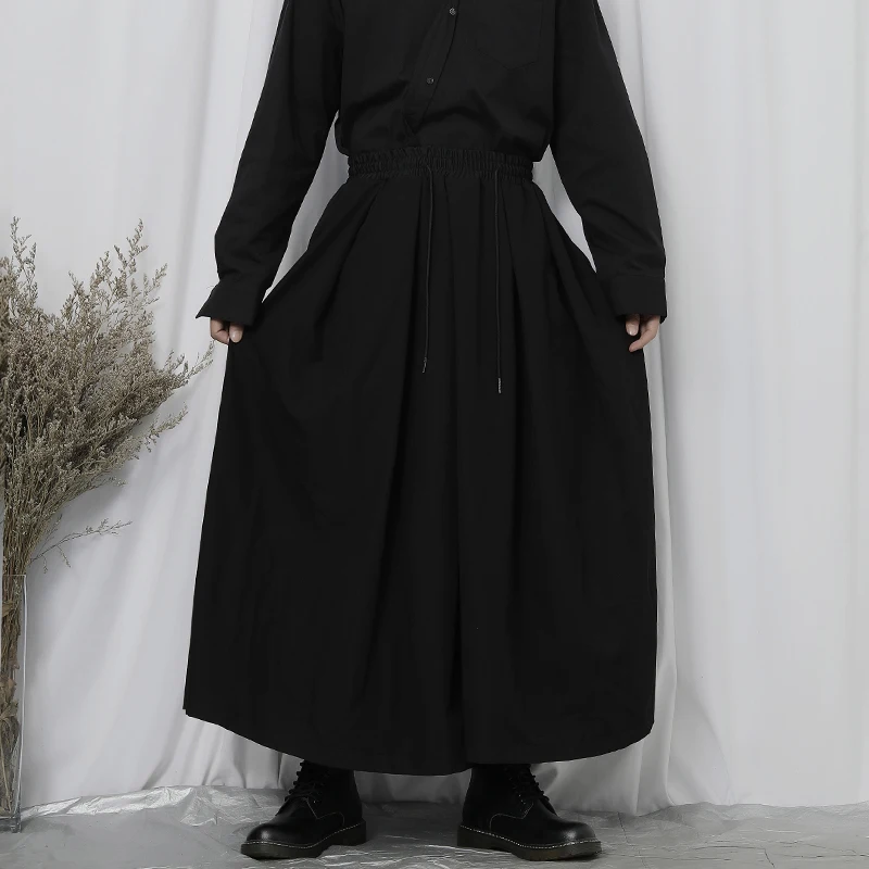 Men's Skirt New Spring And Autumn Fashion Trend Ultra Loose Stage Skirt Stylist Plus Size Pants