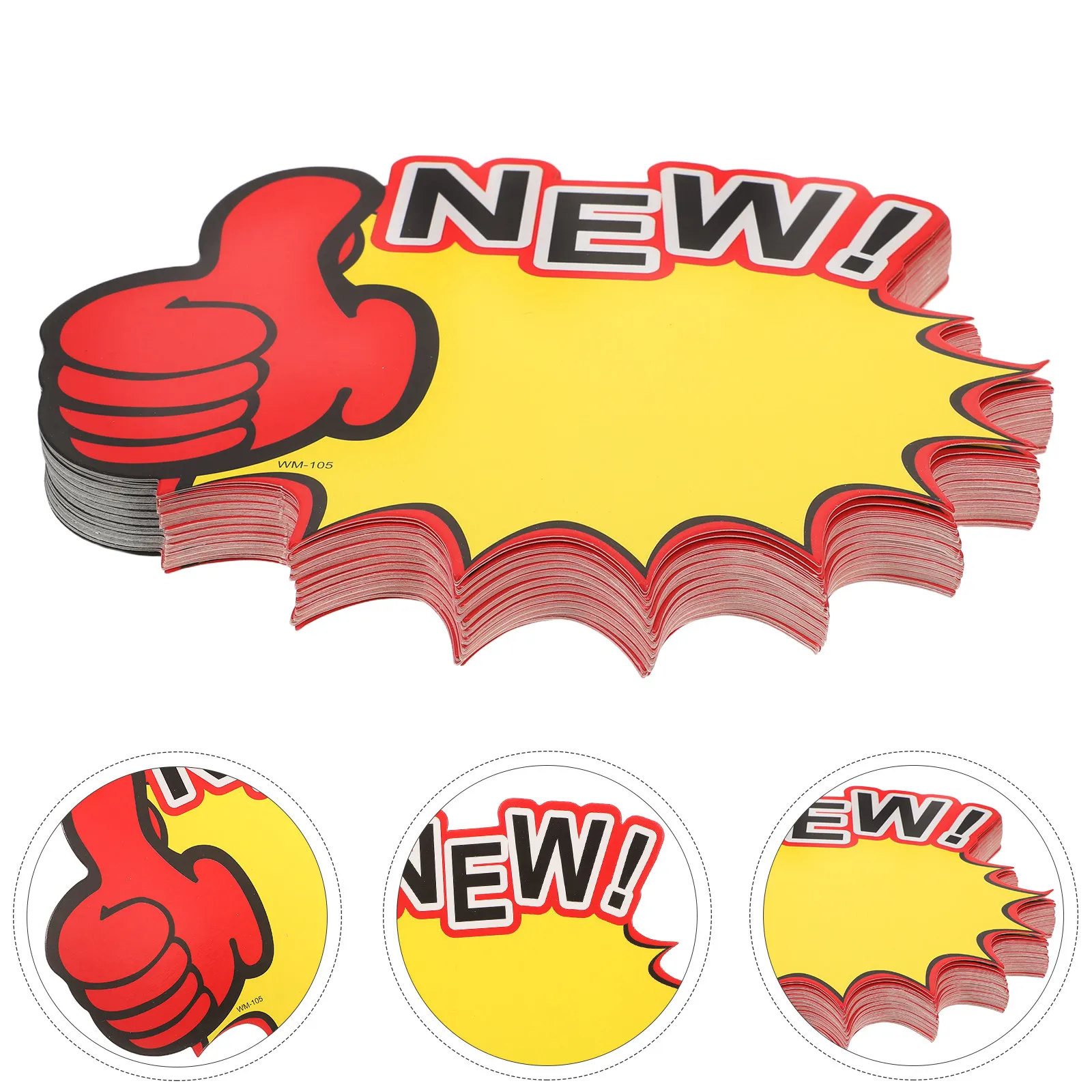 

100Pcs Supermarket Price Tags Bold Display Labels for Store Retail Use Easy Tear Off Signs for Sale Promotion Paper Label