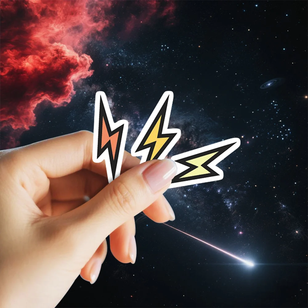 1 шт., красочная наклейка на болт с молнией, наклейка-клей для телефона, ноутбука, скрапбукинга, уличного стиля, подарок для любовника