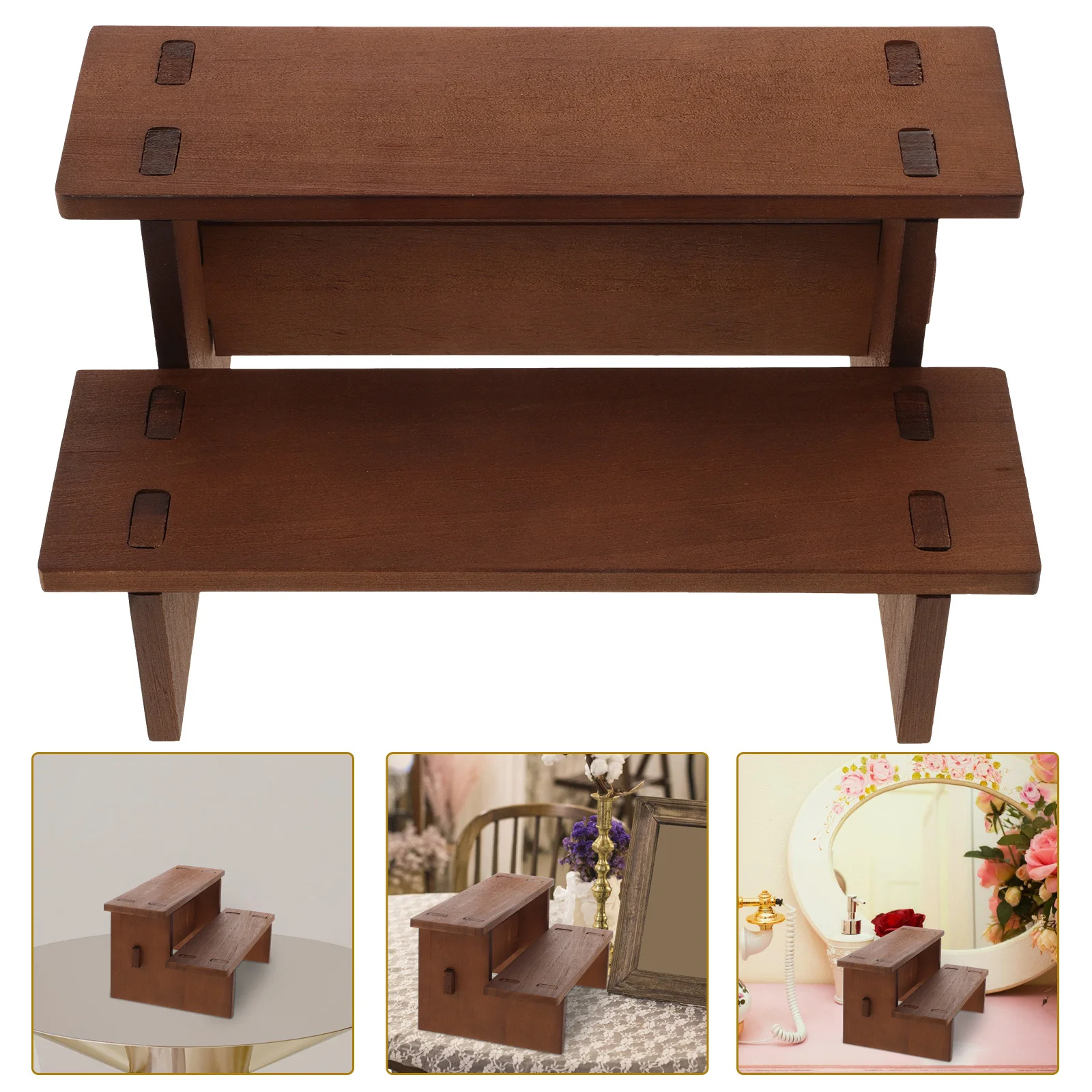 Wooden Display Natural Bracelet Bracelet Storage Holder Storage Holder Jewelry Organizer For Watches Hairpins Tabletop Rack