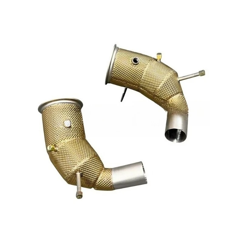 Stainless Steel Performance Downpipe 992 Turbo 3.8T  High Flow Exhaust Downpipe with Heat Shield