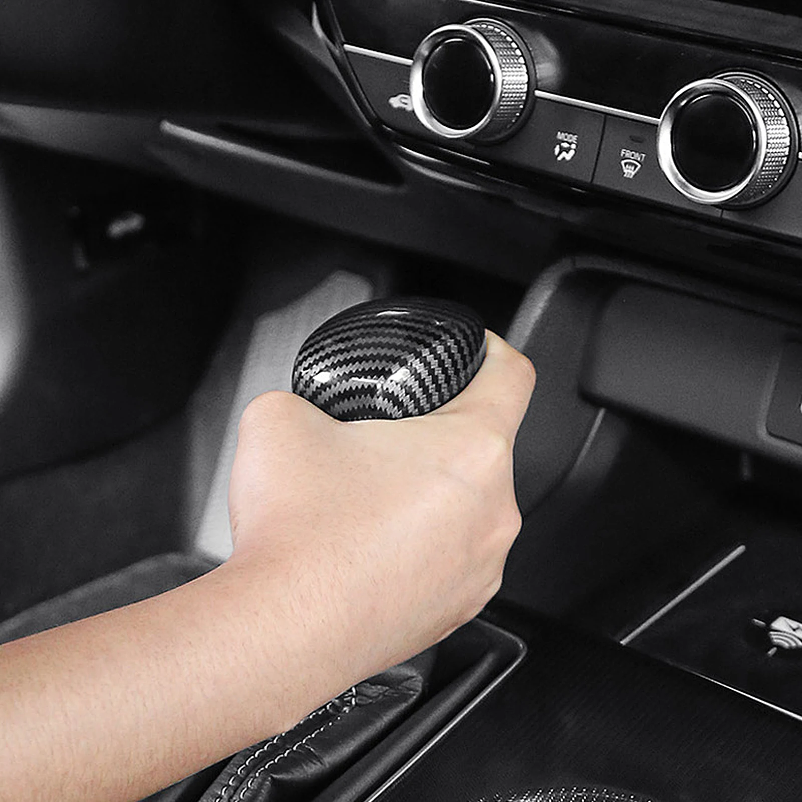 Auto-Mittelkonsole, Schalthebel, Lenkradverkleidung für Honda Accord 10. Generation 2018-2022 Zubehör. ABS-Kohlefaser-Innenausstattung. – Detail 16