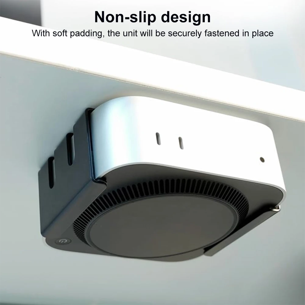 Under Desk Mount Metal Monitor Mount Holder Wall Mount Stand Metal Bracket with Screws for Mac Mini M4/M4 Pro 2024 Accessories