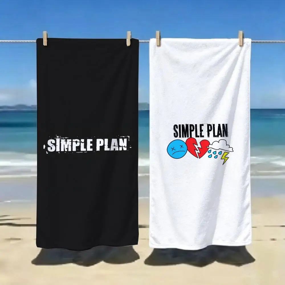 Rock Bands LOGO S-Simple Plan Towel ultra-fine fiber quick drying absorbent bath towel, outdoor swimming sports towel