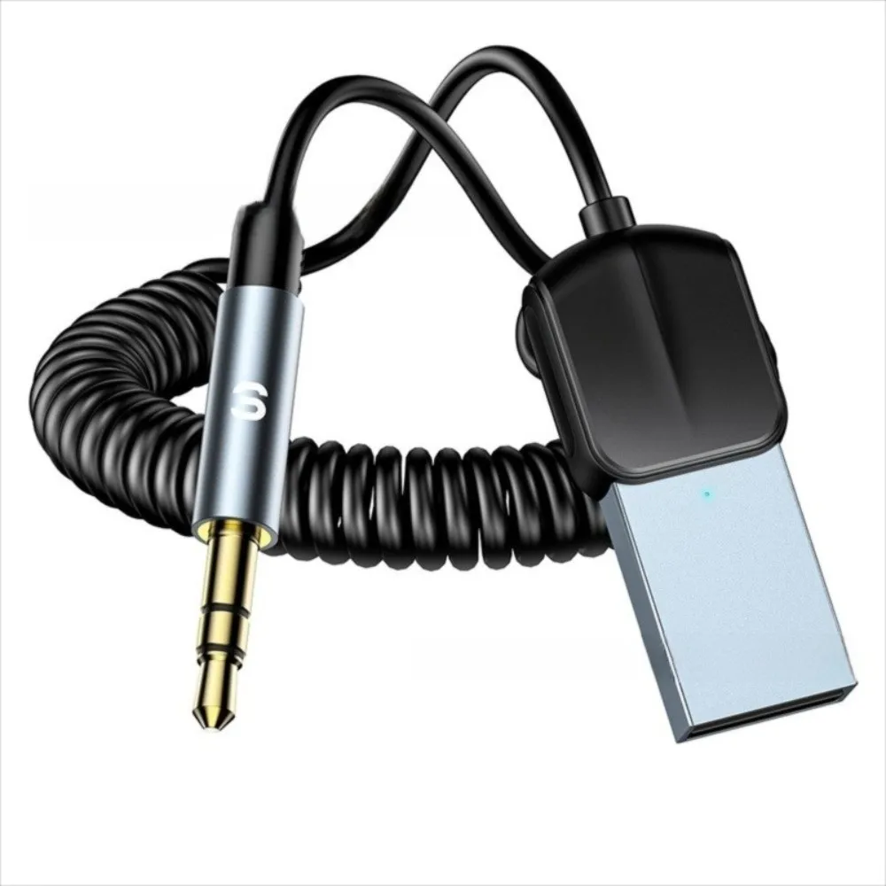 3.5mm USB Bluetooth Receiver Aux Interface Bluetooth 5.0 Bluetooth Adapter Hands-Free Auto Connection Car Bluetooth Adapter