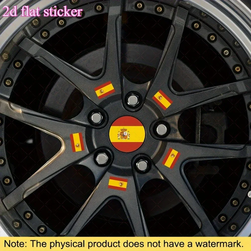

1SET Spain Flag Car AC Knob Sticker for Auto Interior, Laptop, Water Bottle - Patriotic Decor for Spanish & Car Enthusiasts