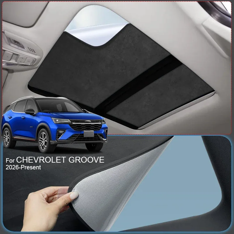 

Car Suede Fabric Anti-uv Electrostatic Adsorption Sunroof Sunshade Auto Heat Insulation Skylight For Chevrolet Groove 2026-2027