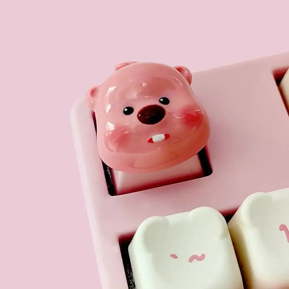 

Miniso Cinnamon Roll Cute 3D Cartoon Beaver Ruby Personalized Keycap for Mechanical Keyboard ESC Decorative Keycap Loopy Keycap