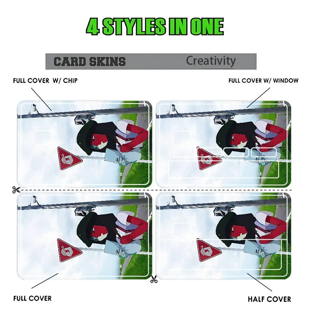 E-ENA Dream BBQ Card Skin Stickers Decor For Credit Debit Card  Travel Transport ID Metro Cards 4Pcs Set