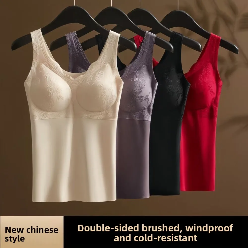 Slimming Thermal Shapewear Camisole Sleeveless Crop Tops Tanks Postpartum Body Shaper with Padded Cups Tummy Control