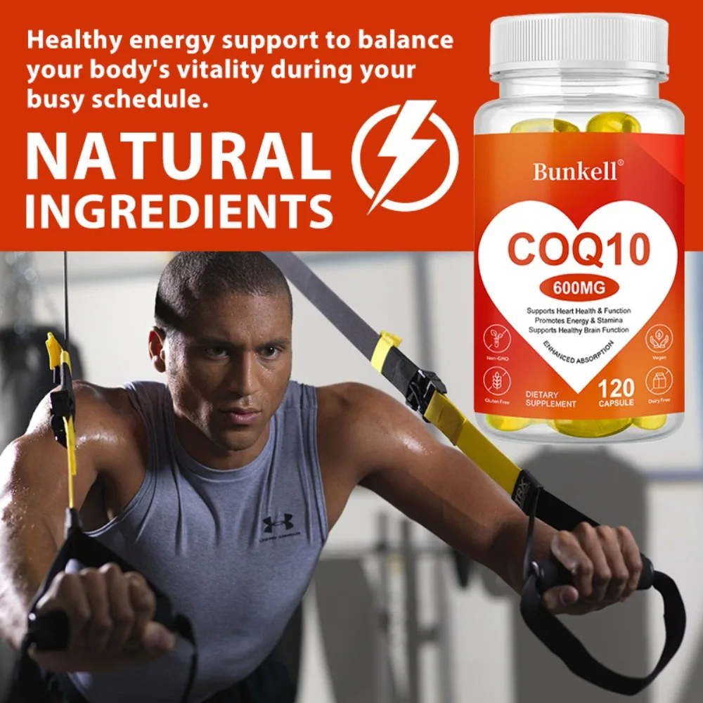CoQ10 Supplement - Supports Heart and Cardiovascular Health, Anti-Aging, Energy Supplement, Gluten-Free, Non-GMO