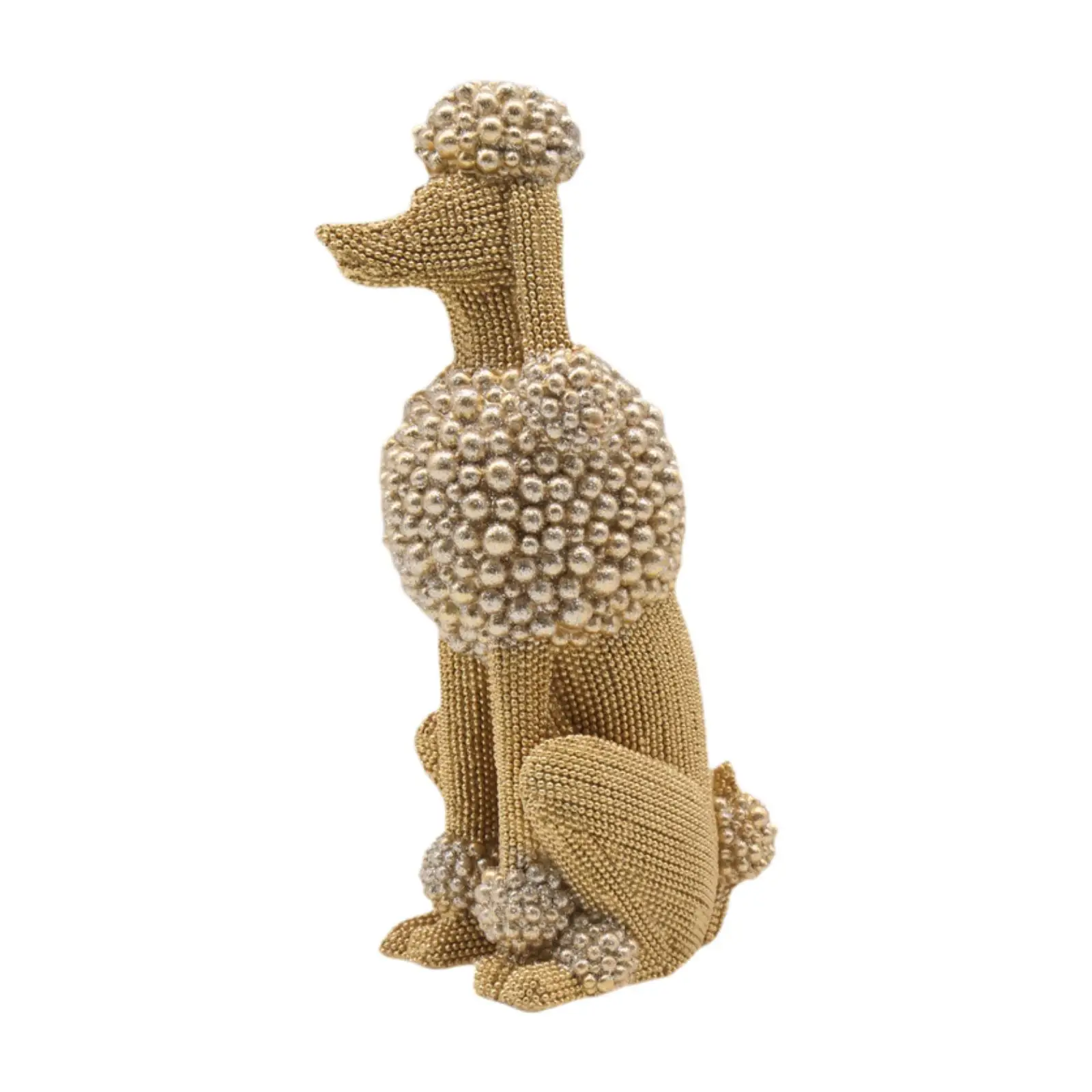 

Poodle Statue Decorative Resin Craft Animal Figurine for Home Cafe Bedroom