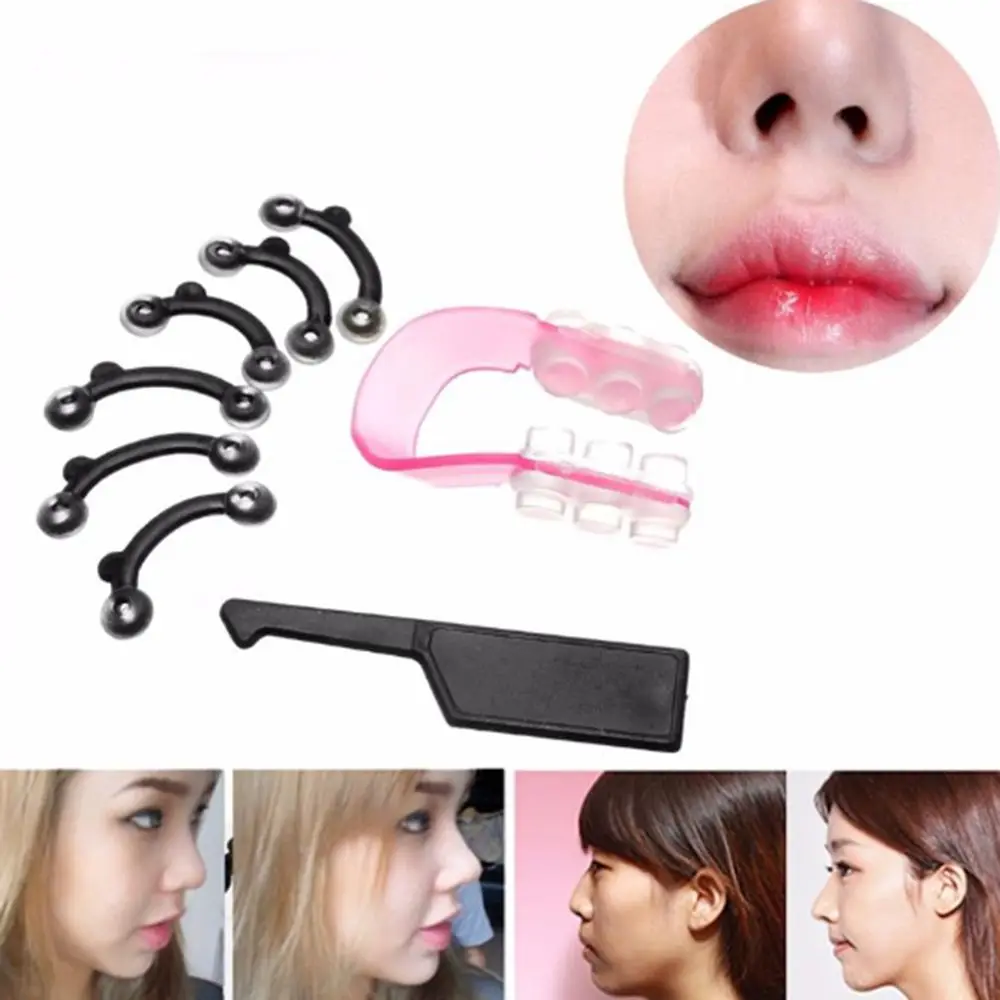 6Pcs Beauty Nose Clip Corrector Massage Tools Nose Up Lifting Shaping Clip Clipper Shaper Bridge Straightening No Pain