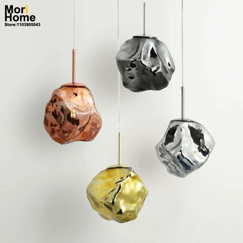 

Мерцающий стеклянный подвесной светильник для дома/бара, скандинавская современная креативная люстра с рассеянным освещением, освещение для спальни, прихожей, кухни