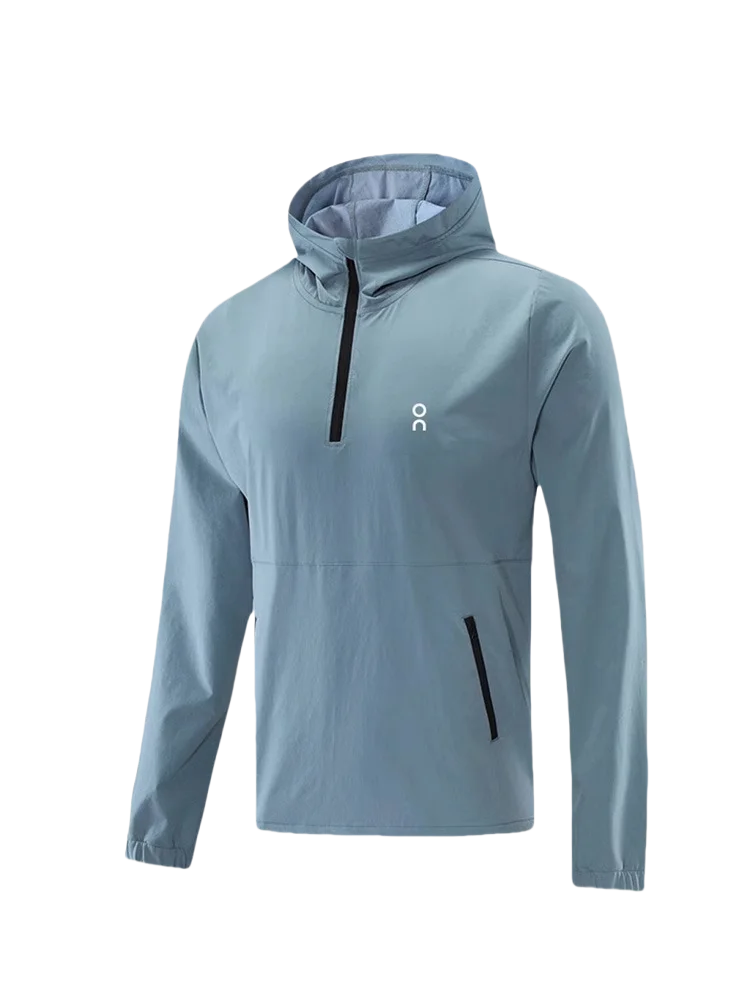 

on TWO SAKU Men's Long Sve Sweatirt Loose Fit Training Jaet f Zipper Qui Dry Comfortable Running Fitn Coat