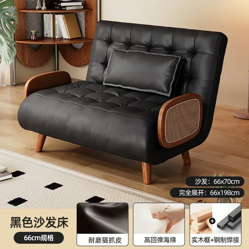TTFolding Sofa Bed Dual-purpose Telescopic Bed Single Living Room Balcony Multi-function Bed 1.5 Meters Wide