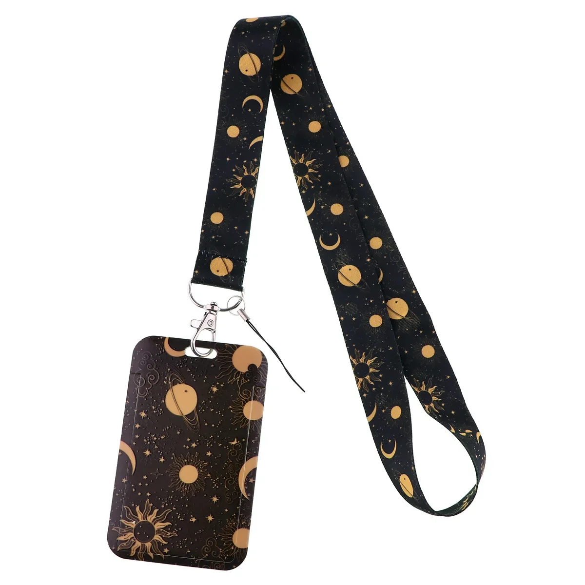 

Cute Moon Lanyard ID Card Holder Badge Holder Phone Strap Neck Strap Hang Rope Keychains Lariat Kids Gift