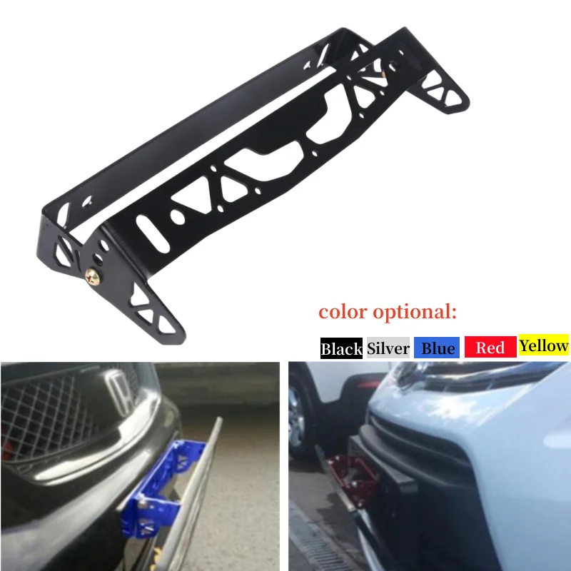 Universal Aluminum Car JDM Styling License Plate Frame Frame Tag Holder New 1pc Multi Color Power License Plate Frames