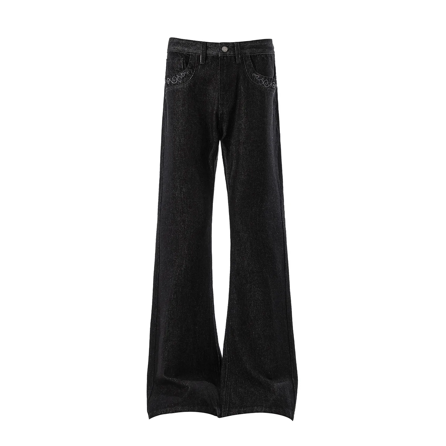 

Harajuku Style Casual PantsLazy Fashion Trendy Japanese Atmosphere Straight Leg Jeans mid Waist Pocket Water Washed Polyester...