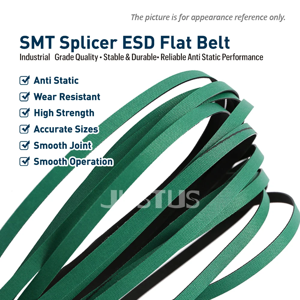 1050-1200mm ESD Anti-static Flat Belt SMT Conveyor Belt for Mounter Splicing Station, Lifting Trigger and Transfer Machine