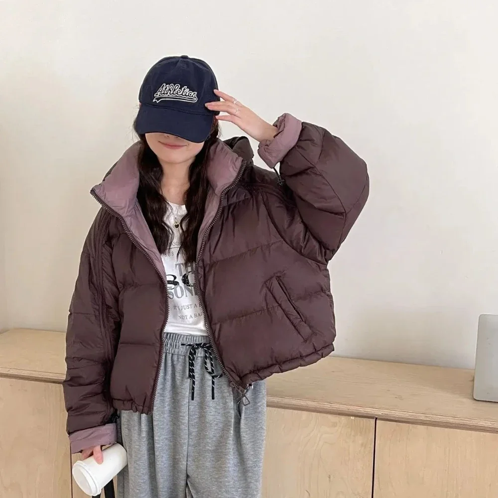 Hooded Warm Short White Duck Down Coat Women Winter Autumn Fashion Parker Down Jacket Female Thick Clothes Loose Puffer Jacket