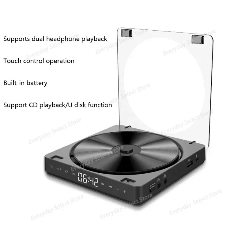 Portable Retro CD Player, Ins‑Style Personal Walkman for English Listening Practice, Music Album Disc cd Player