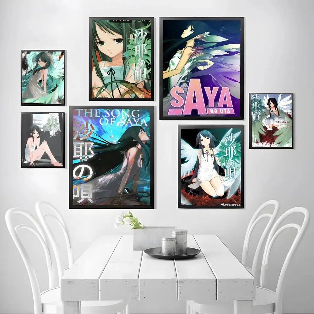 Anime S-Saya no Uta Poster Stickers, suitable for game rooms, bedrooms, corridors, home wall art decor, gifts