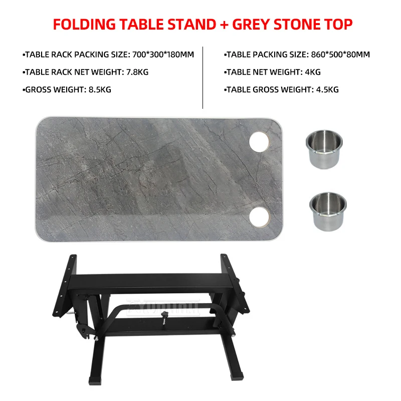 Adjustable RV Table Leg Folding RV Modified Camping Carrying Convenient Dedicated Double Leg Table Stand Foldable Dining Table