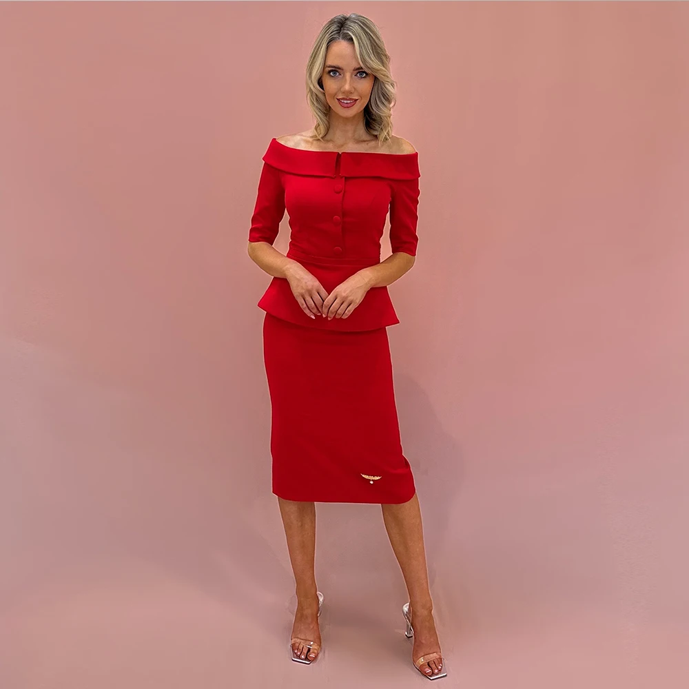 Mother of the Bride Dresses for Wedding Elegant Midi Evening Gowns for Women 2025 A Line Formal Cocktail Dress