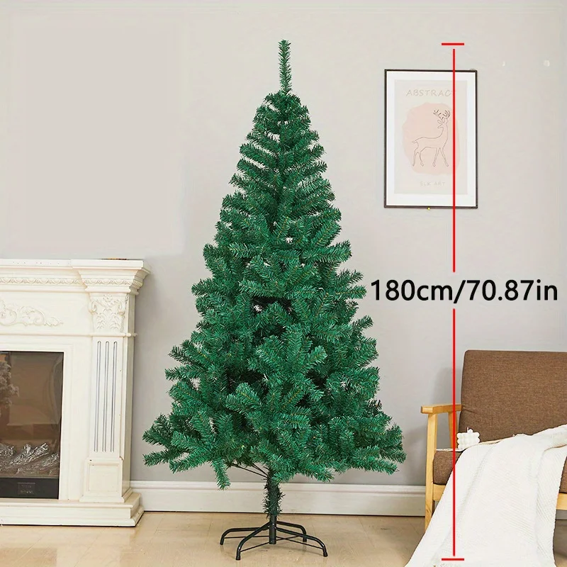 90/120/150/180cm Christmas Tree 2023 Home Decoration 2024 New Years Green Table Top Christmas Gift Ornaents Foldable 4.9 5.9ft