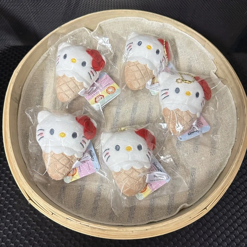 الكرتون الآيس كريم المخروط Kt القط لطيف ألعاب من نسيج مخملي الآيس كريم مخروط قلادة صغيرة المدرسية شماعات المفاتيح لطيف هدية الزخرفية