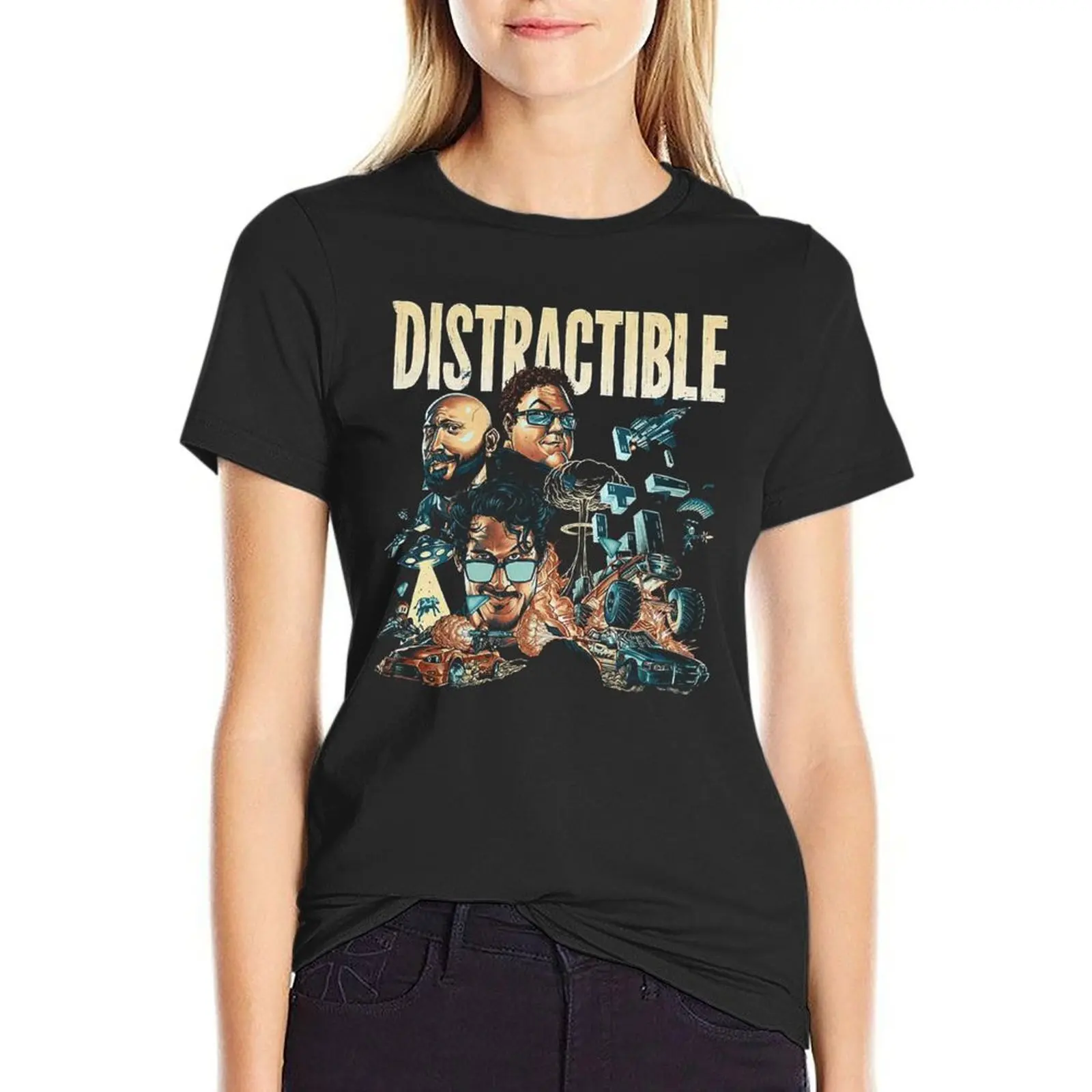 distractible T-Shirt cute clothes funny summer tops workout shirts for Women