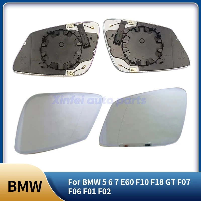 

For BMW 5 6 7 E60 F10 F18 GT F07 F06 F01 F02 Auto Dimming Anti Glare Heated Rear Mirror Glass With Wire 4 Pins Left or Right