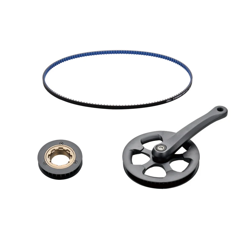 Electric rubber sprocket pulley drive bicycle