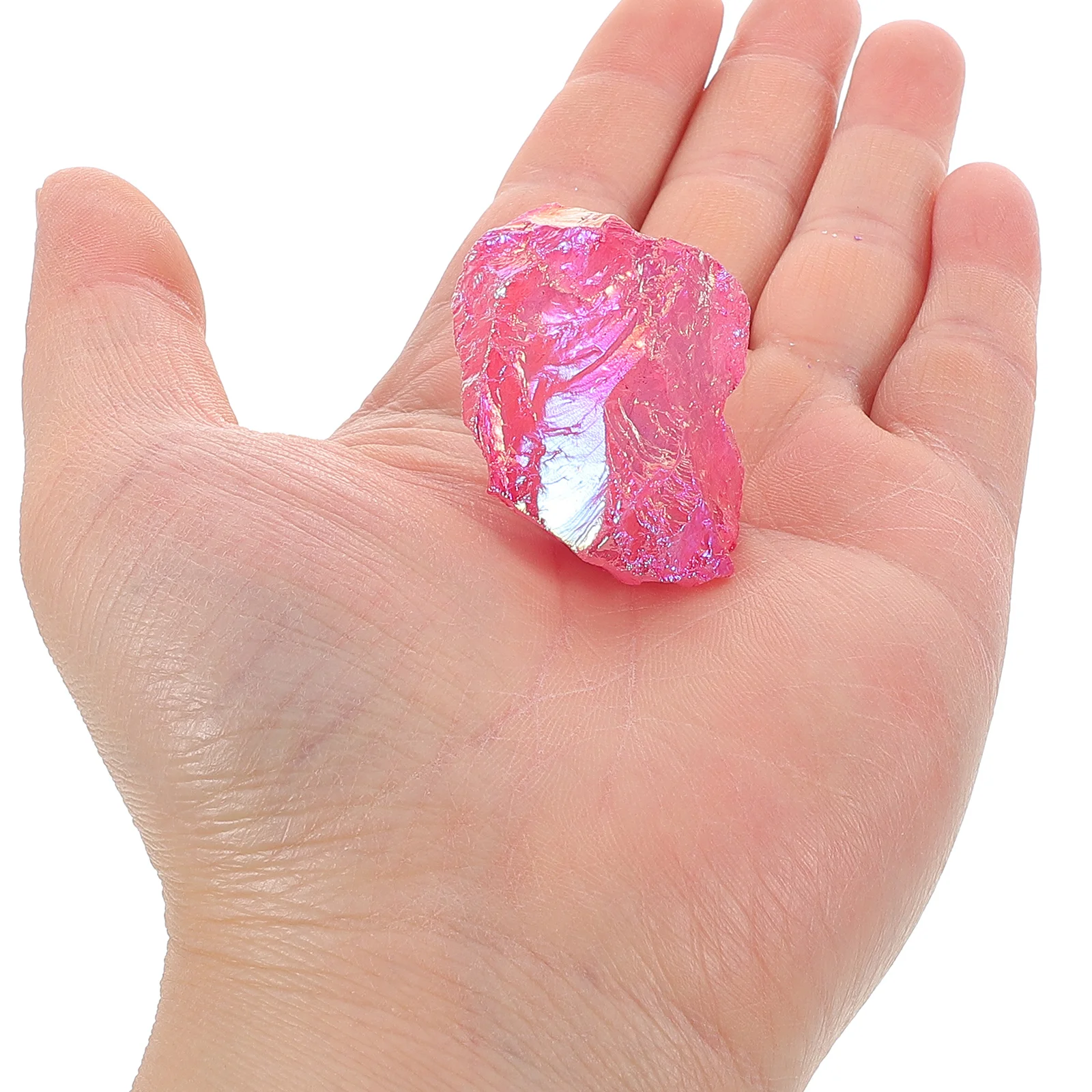 

4pcs Natural Crystal Raw Stones Electroplated Colorful Vibrant Healing Crystals Decorative Stone For Fish Tank