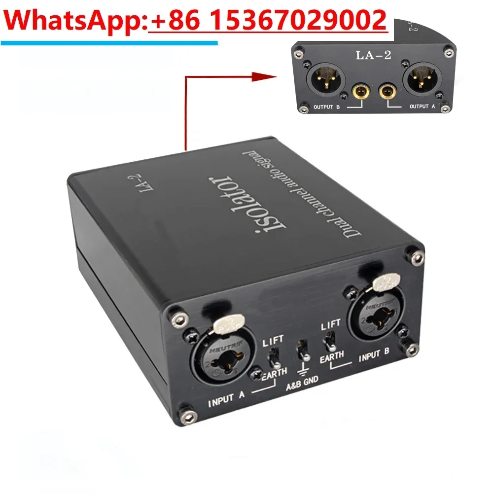 Audio Signal Isolator 6.35 XLR Head Mixer Audio Current Acoustic Noise Filter Remover