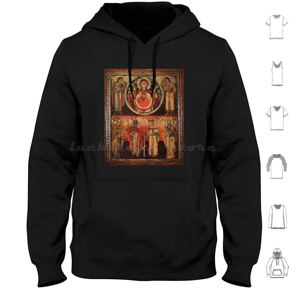 

Our Lady Of The Sign Icon Hoodies Long Sleeve Catholic Christian Jesus Faith God Religious Virgin Mary Church Our Lady