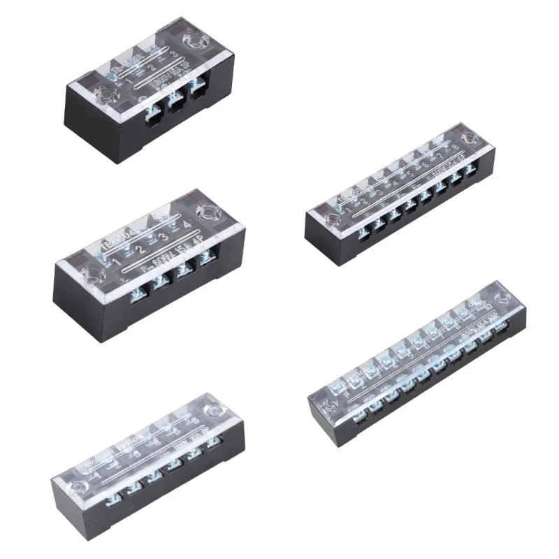 

Electrical Barrier Terminals Panel Fixed Wire Board Double Row Cable Barrier Block Terminals Strips 3/4/5/6/8 Position .Y1QB