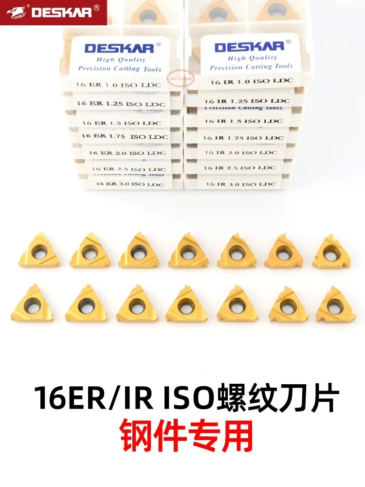 DESKAR 16IR 16ER1.0-3.5ISO 1.5-6.0TR 8-19W 8-20UN 11-19BSPT AG55 60 G60 LDC Threaded Insert16ER/IR  Inserts