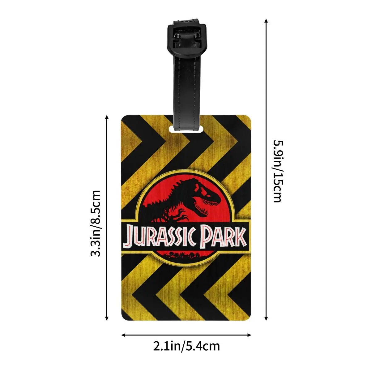 Etiqueta de Bagagem Jurassic Park, Logotipo personalizado, Etiqueta Bagagem Amarelo, Proteção de Privacidade, Dinossauro Gigante, Bagagem Tags, Mala