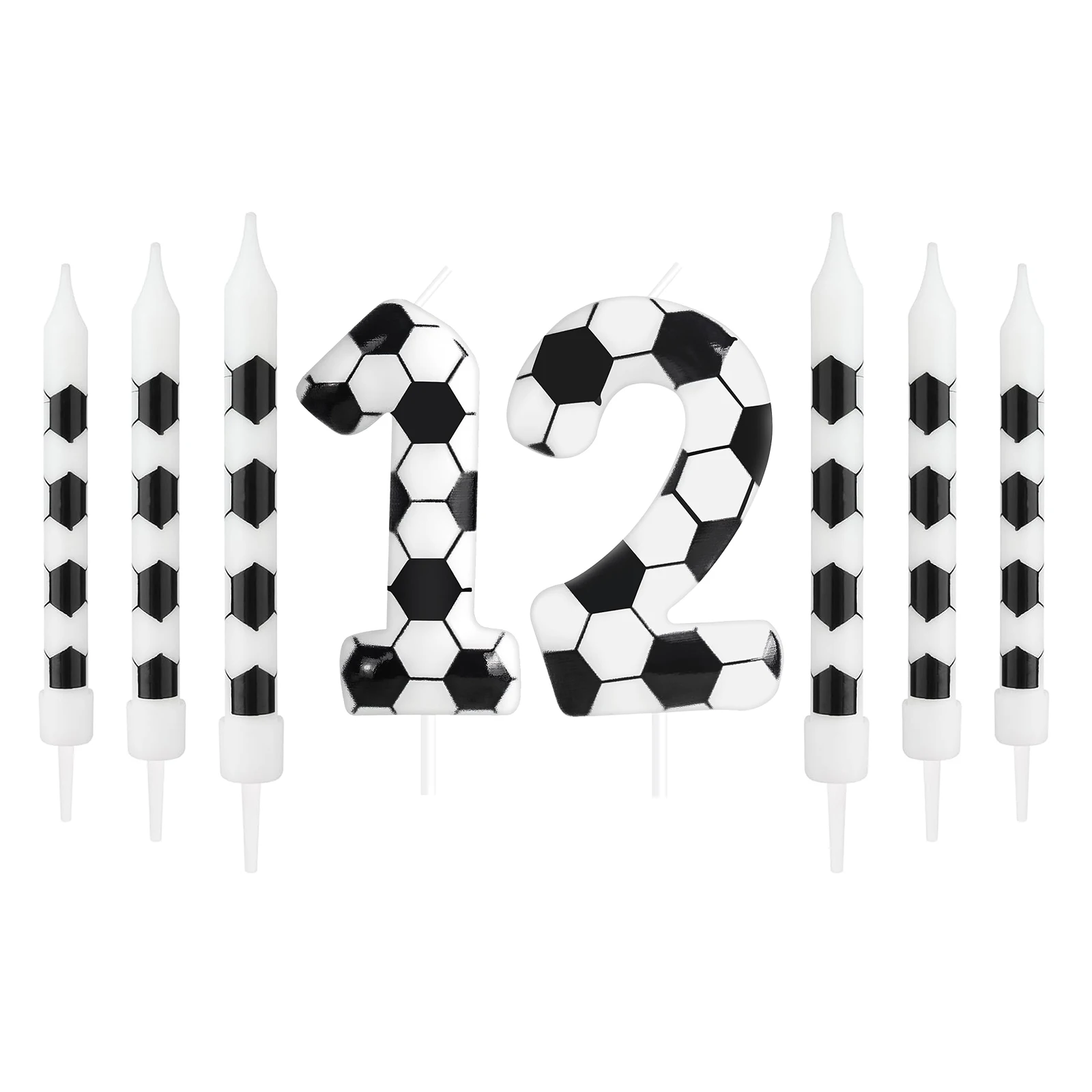 7 Stück Geburtstagskerzen, Fußball-Sport-Thema, Partydekoration, Geburtstagskuchenkerzen für Jungen, Mädchen, Kinder, Partyzubehör – Detail 19
