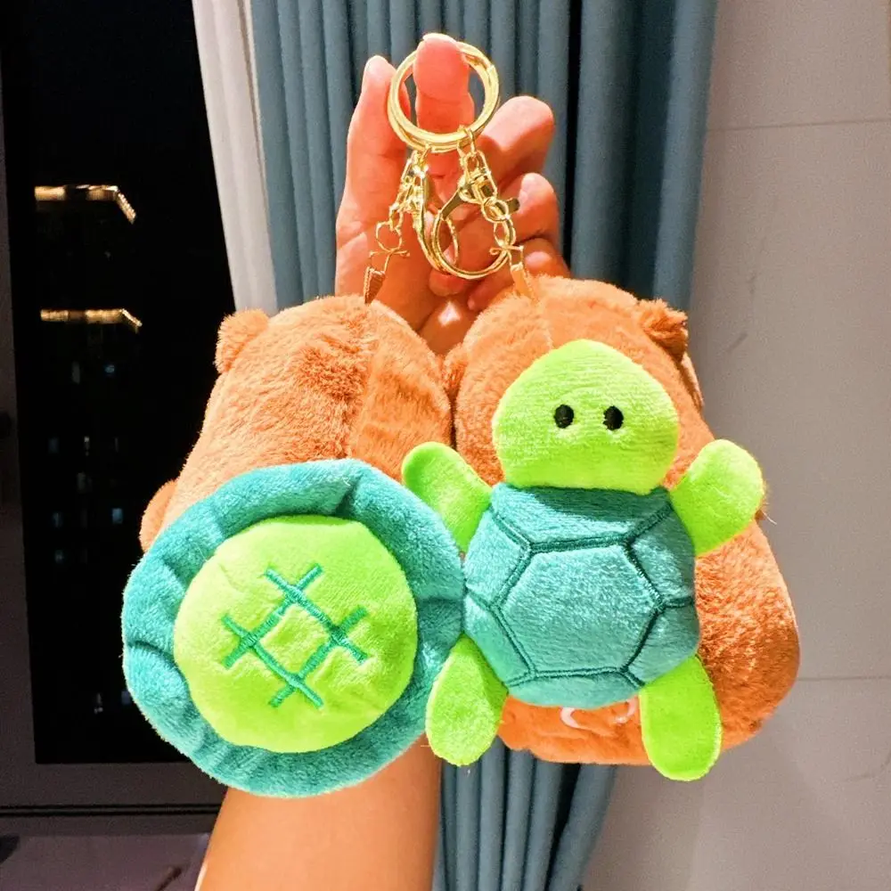 Kawaii Cartoon Plush Toy Keychain Sea Turtle Soft Car Keychain Decoration Stuffed Bag Pendant Party