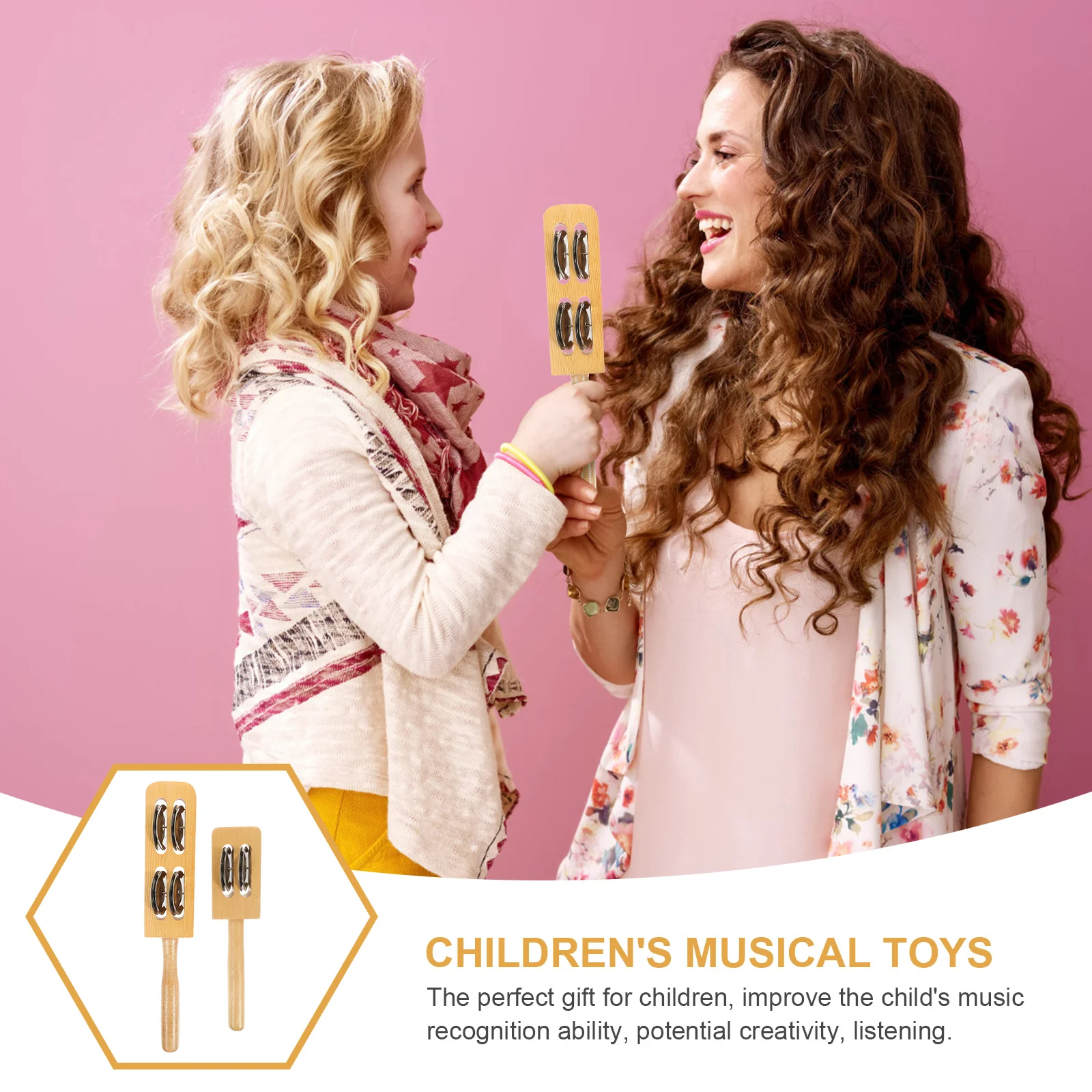 2 قطعة أطفال الدفوف طفل قرع آلة موسيقية لآلات ما قبل المدرسة الأطفال