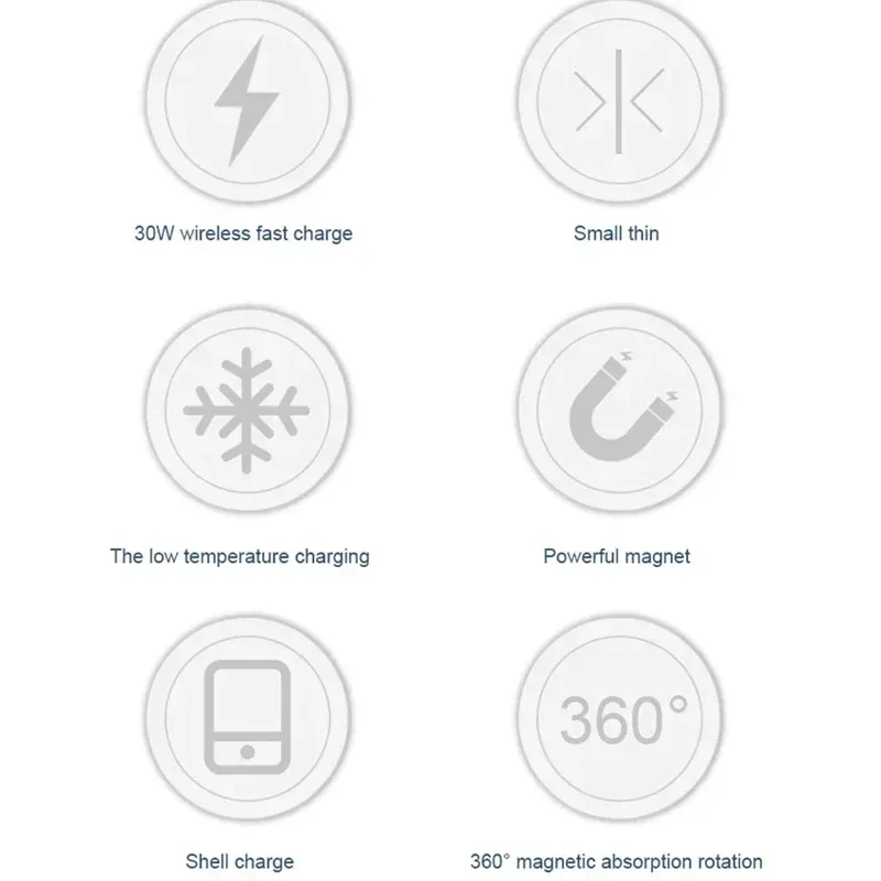 VIKEFON-cargador inalámbrico magnético, soporte de almohadilla de carga inalámbrica rápida para iPhone 15, 14, 13, 12 Pro Max, Mini cargador de