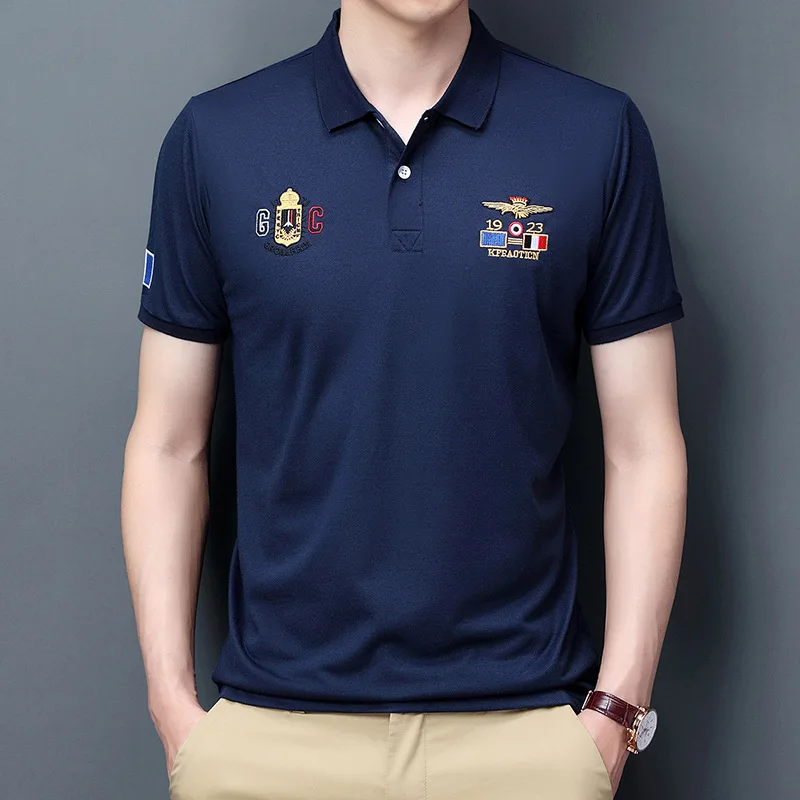 2022 New Men Polo Shirt Cotton Short Sleeve Lapel Summer Casual T-shirts Embroiderey Polo Shirt for Man Korean Youth Clothes New