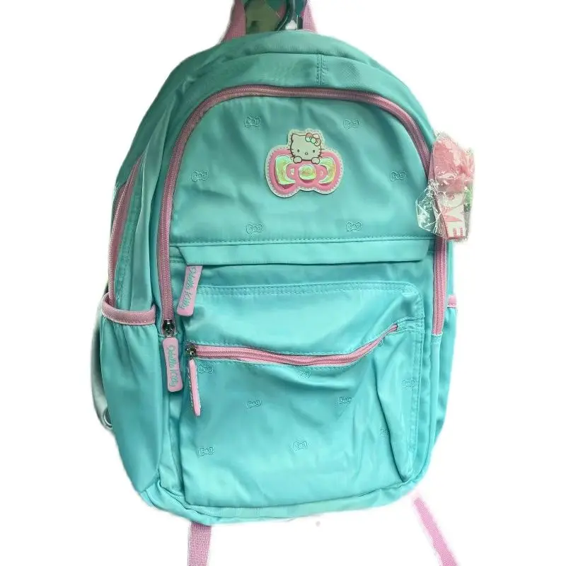 Mochilas Escolares Kawaii Hello Kitty 2026, Color Verde Menta, Mochila de Verano para Estudiantes, Bolsos Estéticos para Niñas