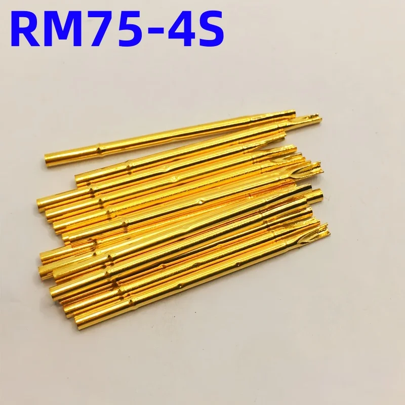 

20/100PCS RM75-4S Test Pin PM75-B1 Receptacle Brass Tube Needle Sleeve Seat Solder Connect Probe Sleeve 26.8mm Outer Dia 1.32mm